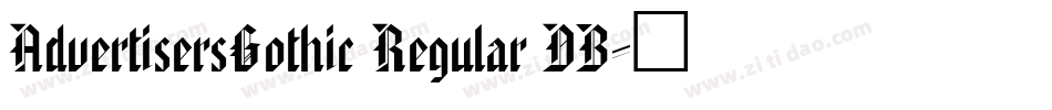 AdvertisersGothic Regular DB字体转换